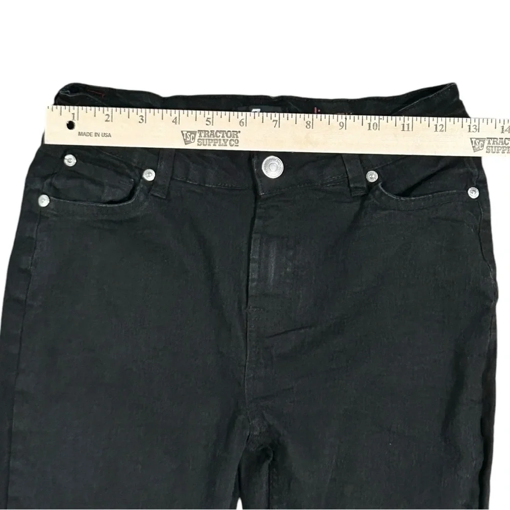 7 For All Man Kind Girls Jeans‎ Size 14 Slimmy Black Denim Adjustable Waist